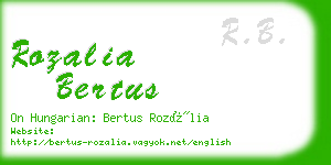 rozalia bertus business card